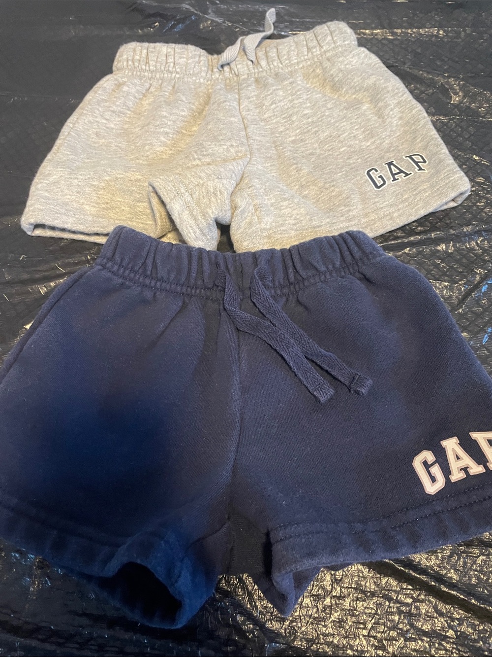 GAP Kids Dual-Pack Terry Shorts in Navy & Heather Gray
